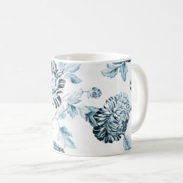 Rodna krickablått- & vitvintage blom- Toile No.2 Kaffemugg