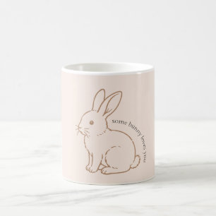 Rodna lite Kanin älskar dig skiss Kaffemugg
