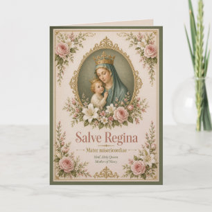 Rodna Marian Salve Regina Katolsk Andaktsbok Kort