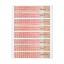 Rodna och guld- bröllopadressetiketter för rosor etikettband