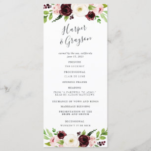 Rodna romanskt bröllopceremoniprogram program