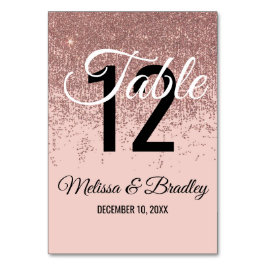 Rodna rosa bordsnummer för rosa guld-