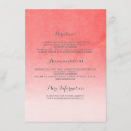 Rodna rosa elegant bröllop specificerar tilläggskort