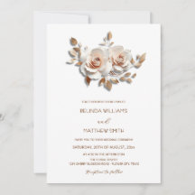 Rodna  Rosa Guld 3D Blommor Enkla