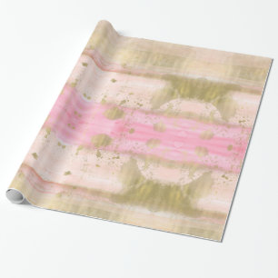 Rodna rosa guld- Glam härliga vattenfärghejer Presentpapper
