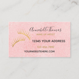 Rodna rosa guld- ögonfranser för chic visitkort