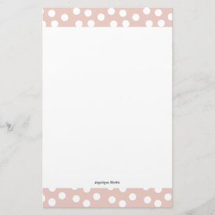 Rodna rosa polka dotsbrevpapperpapper brevpapper