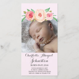 Rodna rosa tackbaby shower tack kort