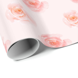 Rodna rosa vattenfärgro presentpapper