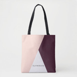 Rodna rosor för elegant & burgundy geometriska tygkasse