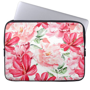 Rodna vattenfärgblommönster laptop fodral