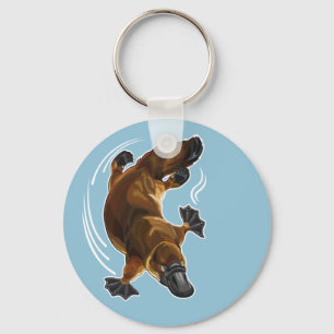 Rödnäbbad platypus nyckelring