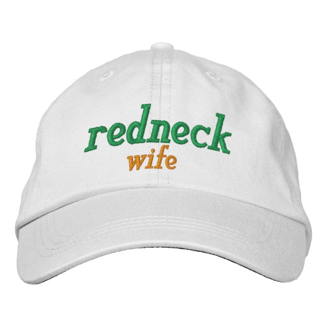 rödnacksfru broderad keps (Framsida)