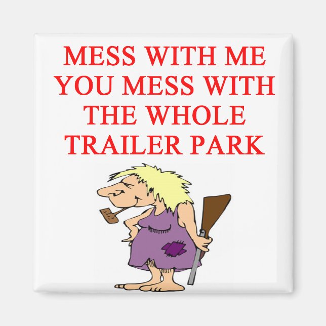 rödnacksskämt magnet (Framsidan)