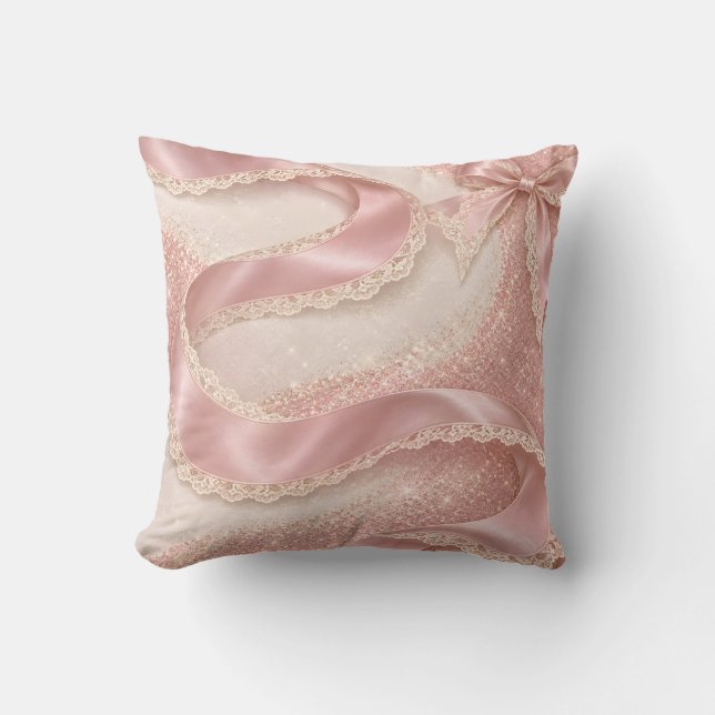 Rodnad Balettband Rosett Fals Glitter Kudde (Framsida)