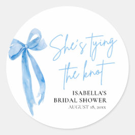 Rodnad Blå Slinga Hon Giftar Sig Bröllopsfest Runt Klistermärke