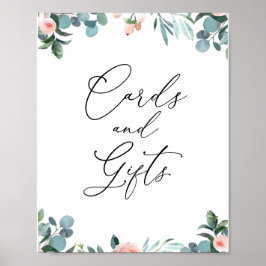 Rodnad Blommig Tekvartskort och Presentkort Skylt