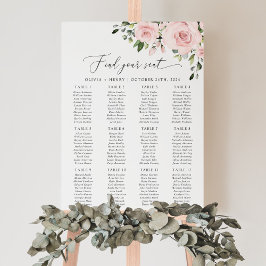 Rodnad blommor, Rosa blommor, Bröllops sittplatska Poster