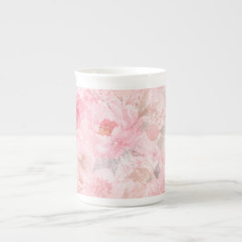 Rodnad Blomning Akvarell Blomma Benporslin Mugg