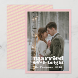 Rodnad & Champagne Nygifta Jul Julkort