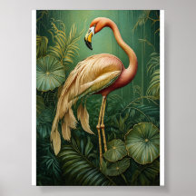 Rodnad Flamingo Elegans, Tropiska Rosa Fjädrar