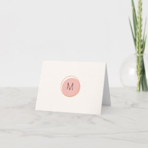 Rodnad för initial Monogram för personlig modern Anteckningskort