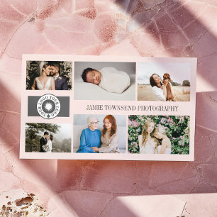 Rodnad Fotokollage Yrkesmässig Fotograf Logotyp Visitkort