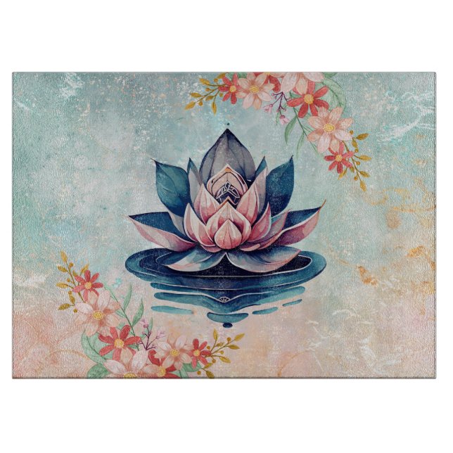 Rodnad Lotus Lugn – Skön Floral Konst (Framsidan)