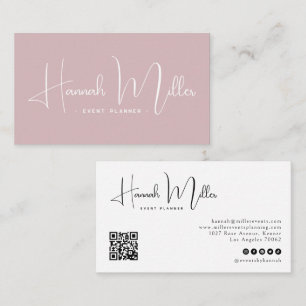 Rodnad   Modernt elegant minimalistisk QR-kod  Visitkort