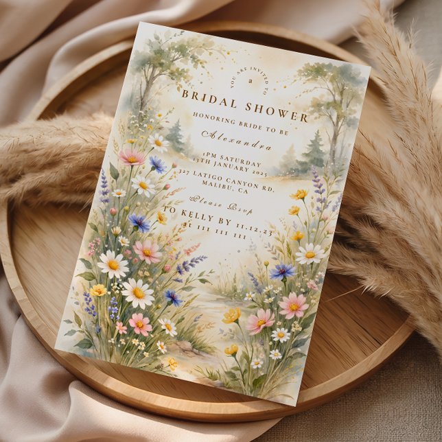 Rodnad Och Blå Äng Bröllopsdusch Inbjudningar (Skapare uppladdad)