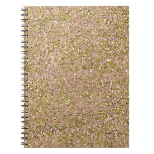 Rodnad Rosa & Guld Glam Glitter Gnistra Anteckningsbok