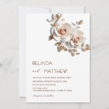 Rodnad Rose Guld 3D Blommor Enkel
