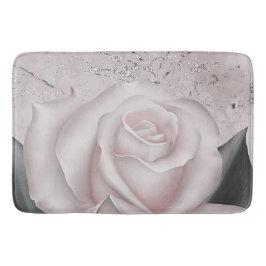 Rodnad Vit Ros Glam Modern Marmor Shabby Chic Badrumsmatta