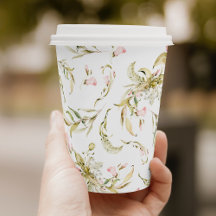 Rodnande akvarell Blommig Bröllopsdusch
