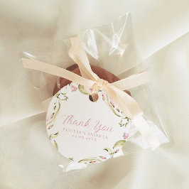 Rodnande akvarell Blommig Bröllopsdusch Gåvor Etiketter