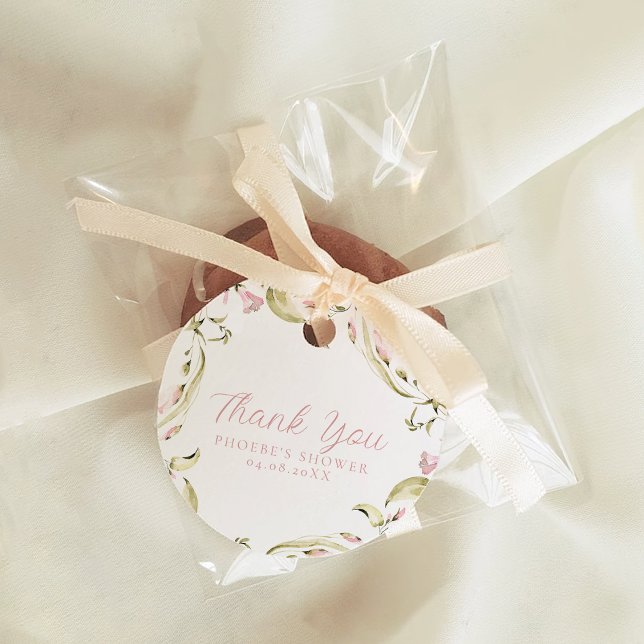 Rodnande akvarell Blommig Bröllopsdusch Gåvor Etiketter (Skapare uppladdad)