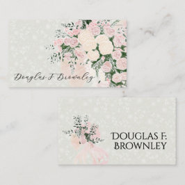 Rödnande båge och ros Wisteria Bouquet platskort Placeringskort