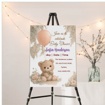 Rödnande Björn Mjuk Vattenfärg blommande babyfiran