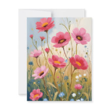 Rodnande Blomster | Rosa Blommig Äng Floral