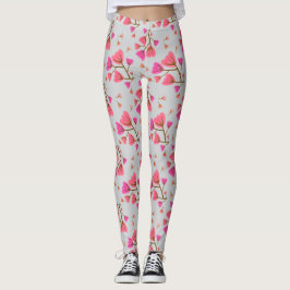 Rodnande kronbladslinser leggings