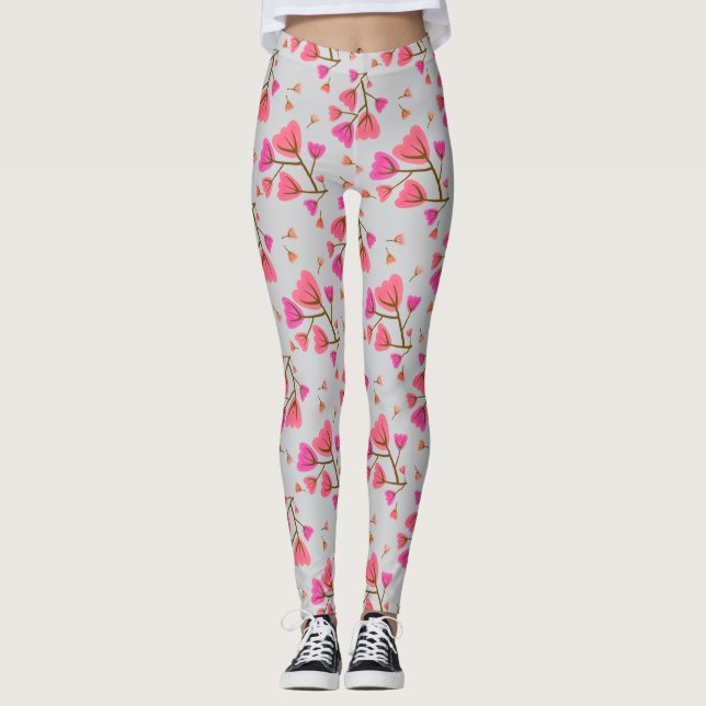 Rodnande kronbladslinser leggings (Framsida)
