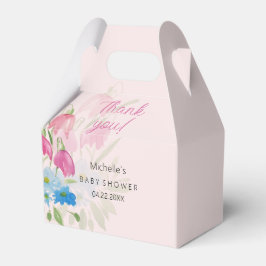 Rodnande Och Blå Vattenfärg Blommor Presentaskar
