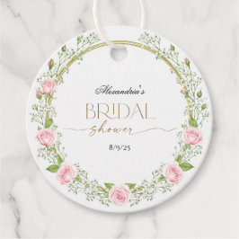 Rodnande Romans: Rosa Rosor & Gipskära Gåvor Etiketter