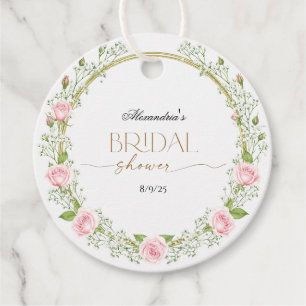 Rodnande Romans: Rosa Rosor & Gipskära Gåvor Etiketter