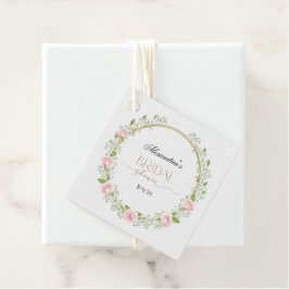 Rodnande Romans: Rosa Rosor & Gipskära Gåvor Etiketter