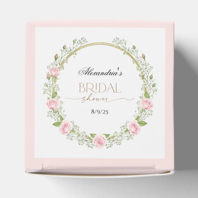 Rodnande Romans: Rosa Rosor & Gipskära Presentaskar (Överdel)