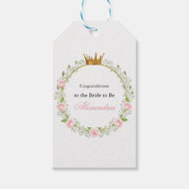 Rodnande Romans: Rosa Rosor & Gipskära Presentetikett