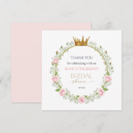 Rodnande Romans: Rosa Rosor och Gipskryddare Tack Kort