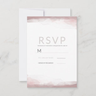 Rodnande Rosa Akvarell Modern Chic Bröllop Svar RS