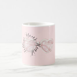 Rodnande Rosa Hjärtformade Solglasögon Citat Kaffemugg